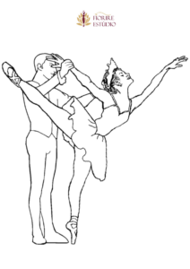 pas de deux para colorir